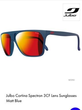 Julbo Men’s CORTINA Sunglasses - Black Frame with Orange Mirrored Lenses